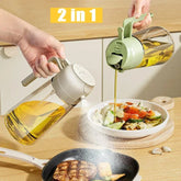 2-in-1 Kitchen Oil Sprayer Bottle – Spray & Pour Dispenser