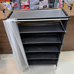 6 Layer Dustproof Shoe Rack | Multi-Level Indoor Footwear Organizer | Space-Saving Home Storage Cabinet