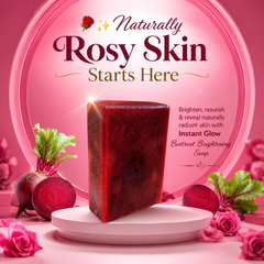 Instant Glow Beetroot Brightening Soap – Natural Face & Body Care