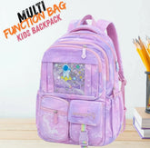 Princess Dream Rainbow School Backpack for Girls – Large Capacity Ergonomic Pastel Book Bag