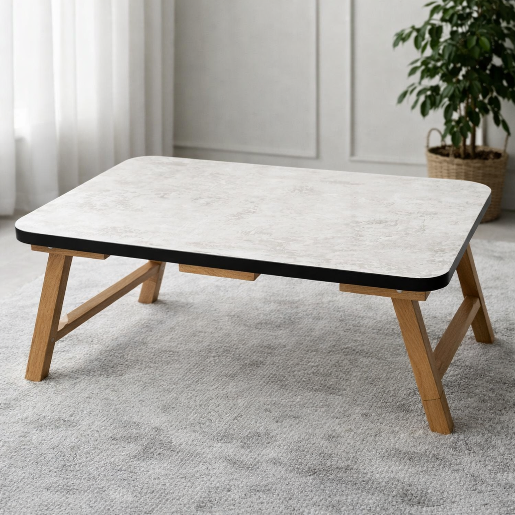 Multi-Purpose Wooden Folding Table – Portable Lap Desk for Study and Laptop Use