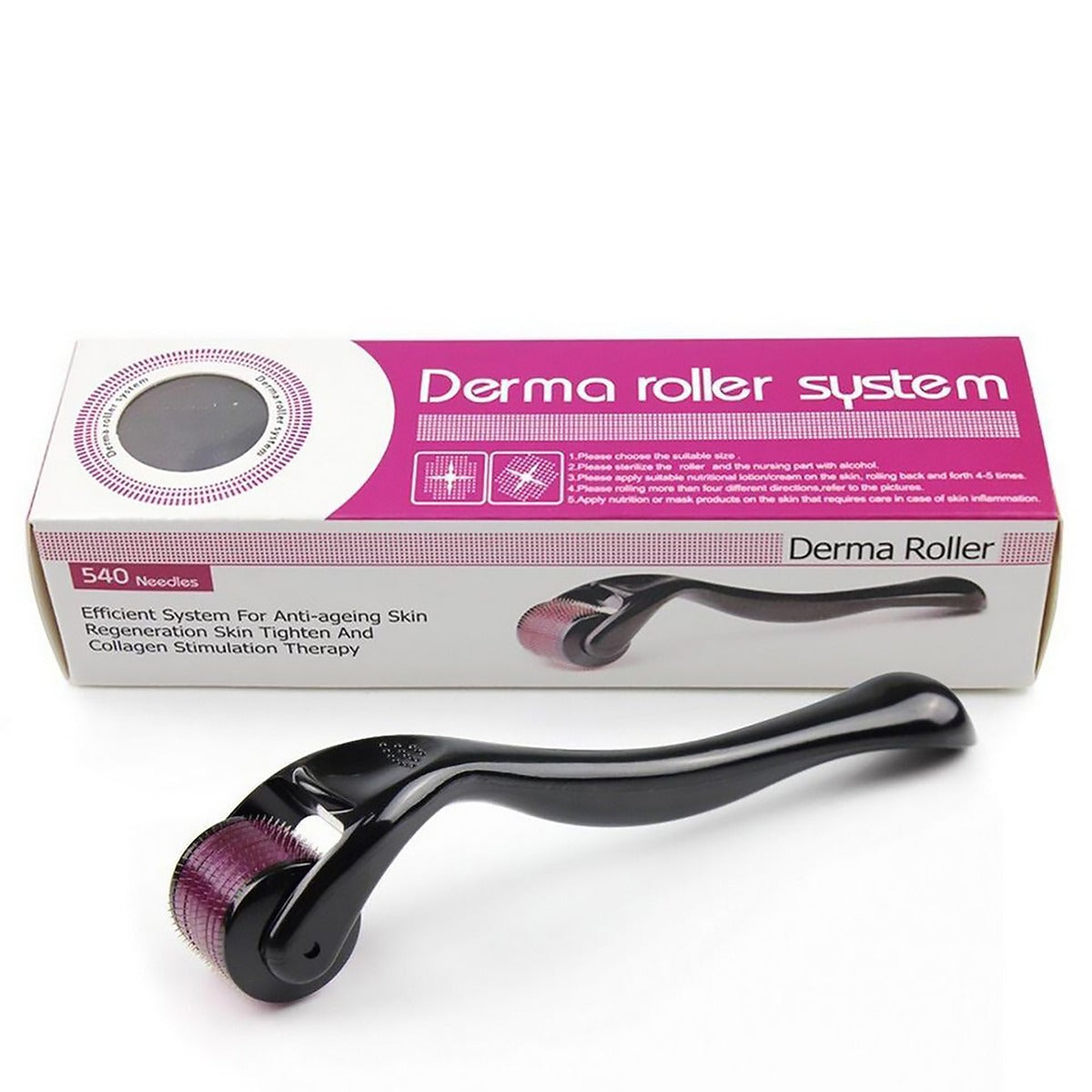 Titanium Derma Roller 0.5mm | Facial & Scalp Microneedling Roller for Skincare Routine – With Storage Box